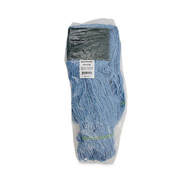 Boardwalk® Mop Head, Premium Standard Head, Cotton/rayon Fiber, Medium, Blue, 12/carton