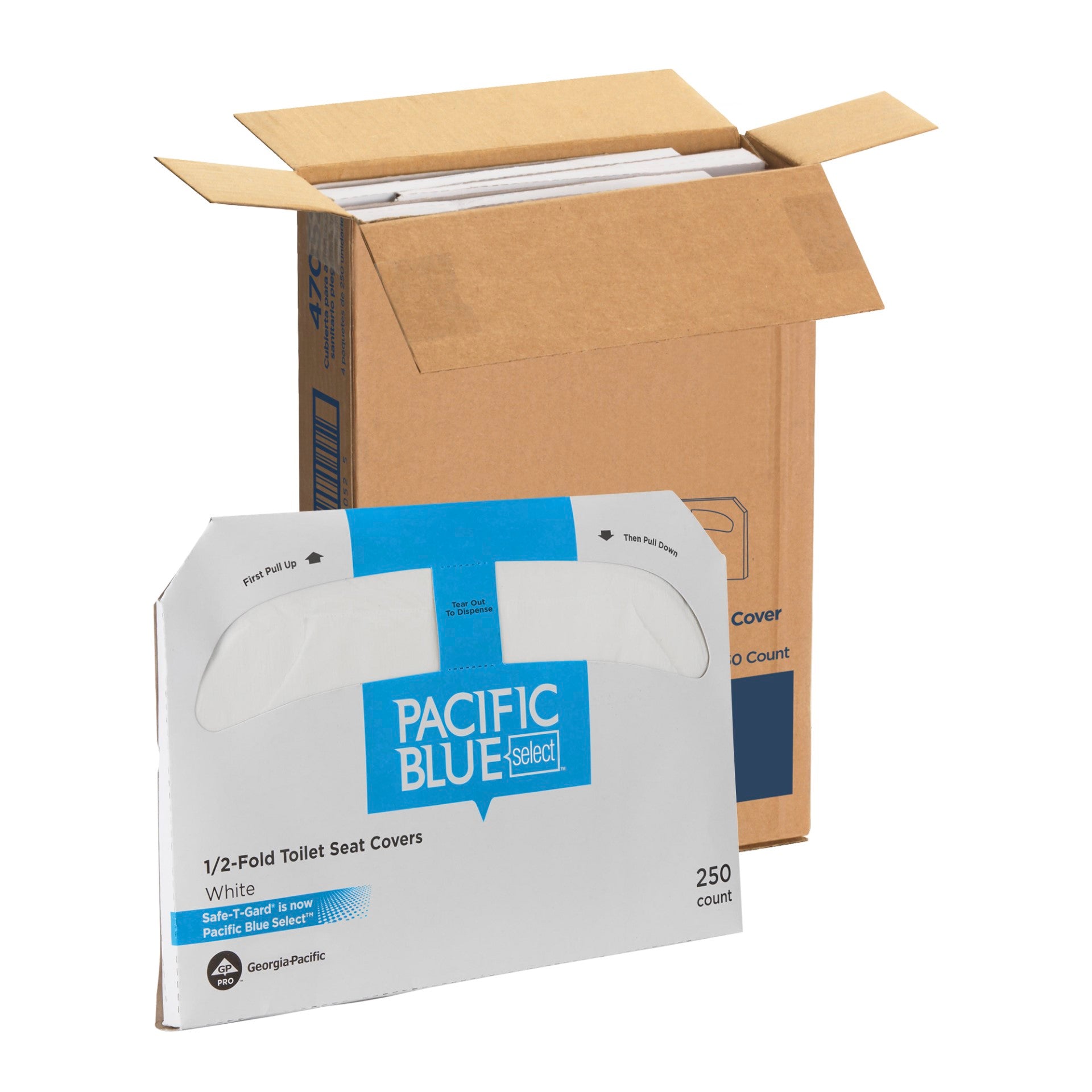 Pacific Blue Select(R)  1/2-Fold Toilet Seatcover By Gp Pro (Georgia-Pacific)  White  1 000 Covers