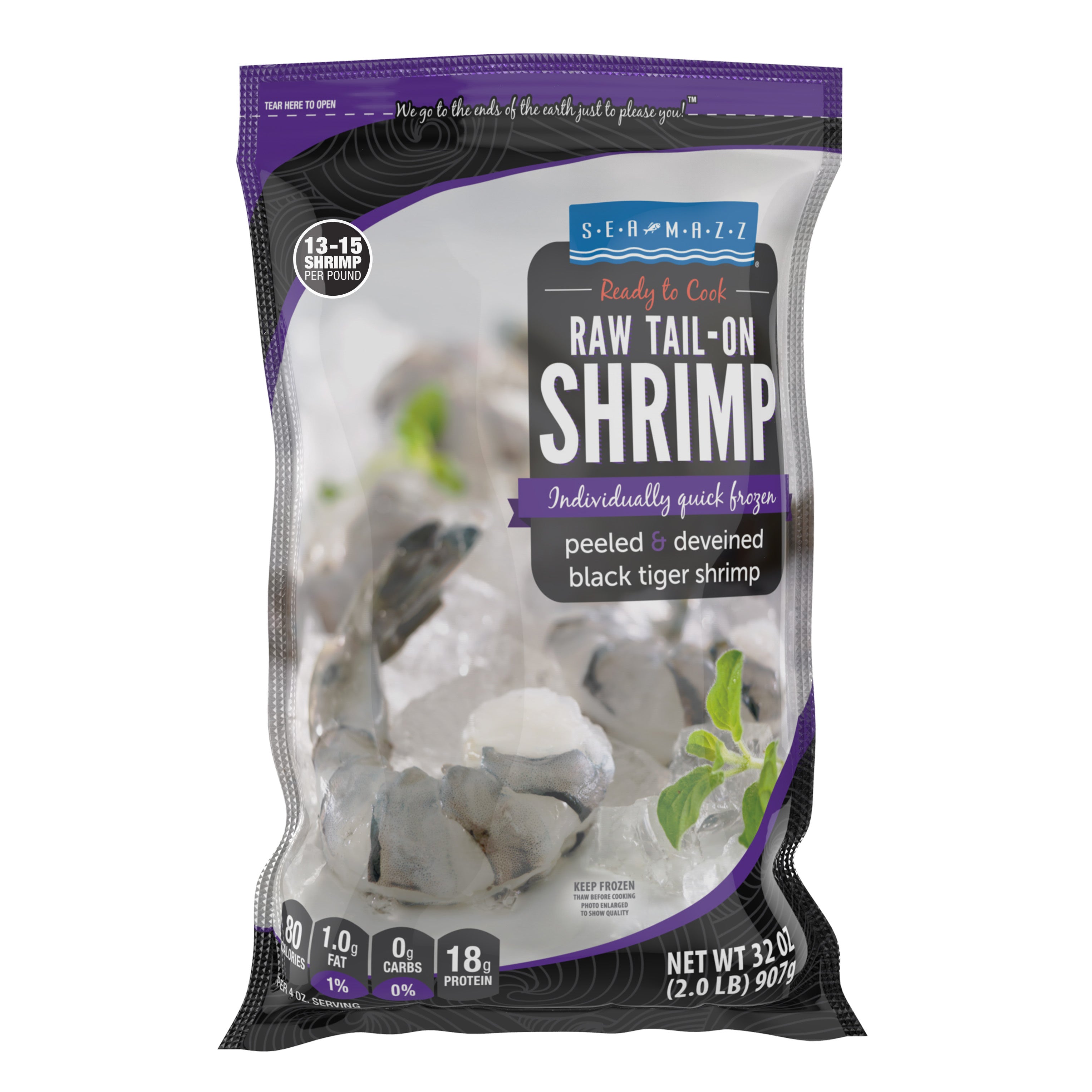 Raw T On Tiger Shrimp (x) 2 Pound Each - 5 Per Case