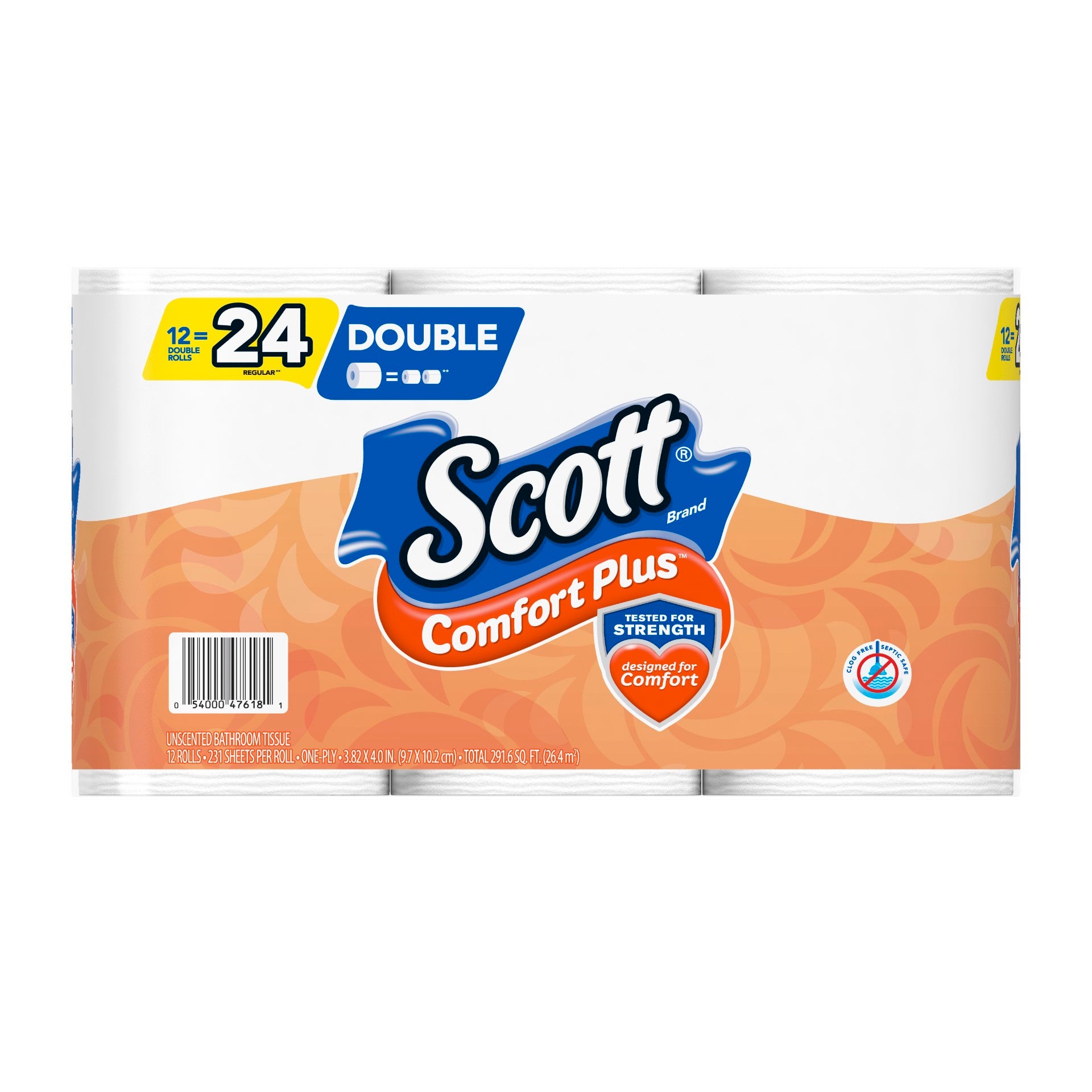 Scott Cmfrt+ Double Rl Bath Tissue Fscmix Sgsch Coc 12 Each - 1 Per Case