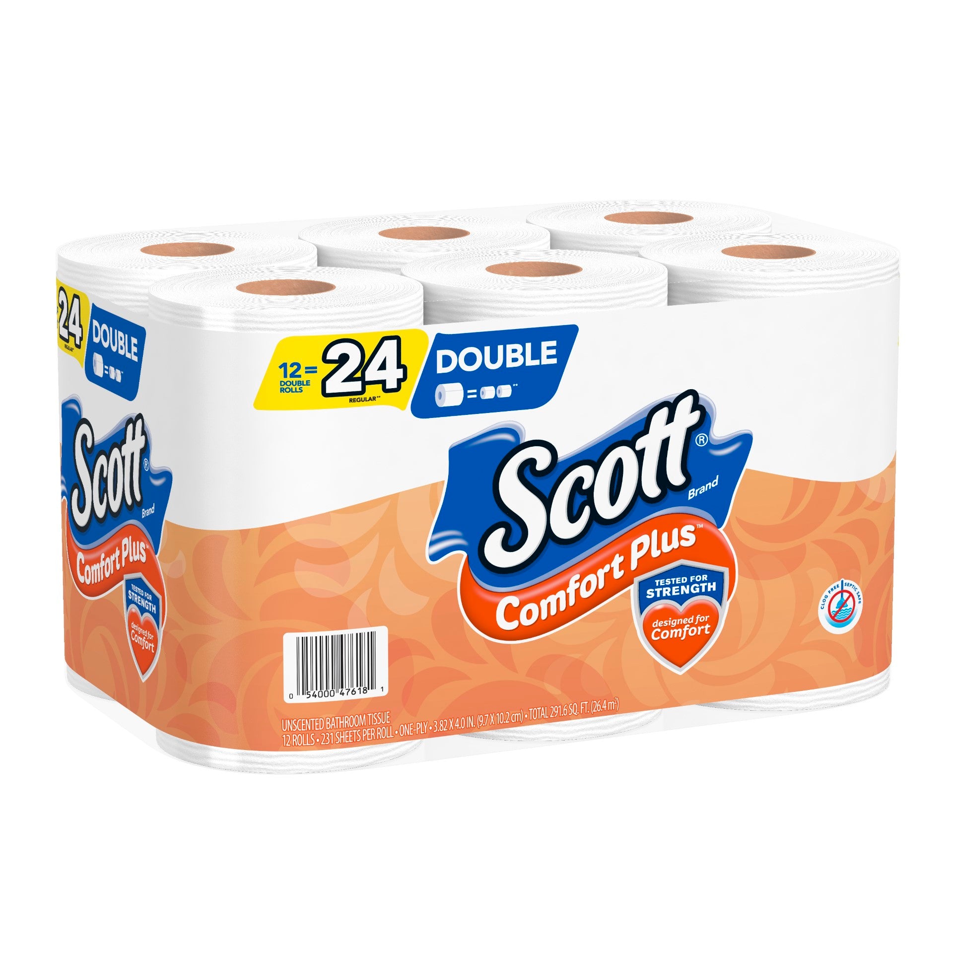 Scott Cmfrt+ Double Rl Bath Tissue Fscmix Sgsch Coc 12 Each - 1 Per Case