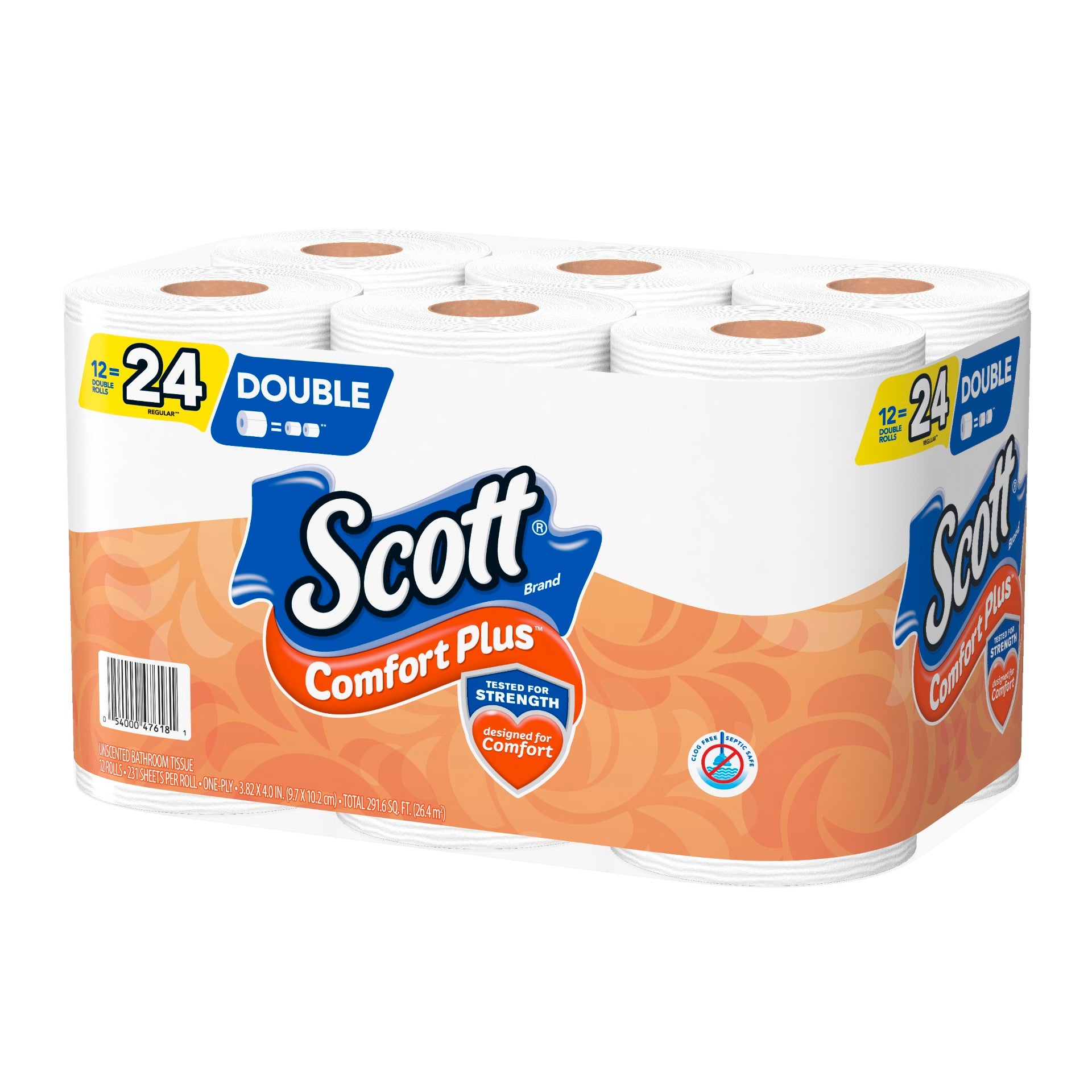 Scott Cmfrt+ Double Rl Bath Tissue Fscmix Sgsch Coc 12 Each - 1 Per Case
