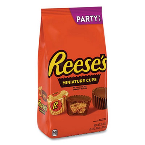 Reese's Peanut Butter Cups Miniatures Party Pack, Milk Chocolate, 35.6 Bag