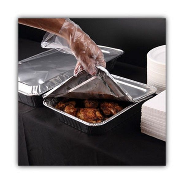 Boardwalk® Aluminum Steam Table Pan Lids, Fits Half-Size Pan, Deep, 10.5 x 12.81 x 0.63, 100/Carton