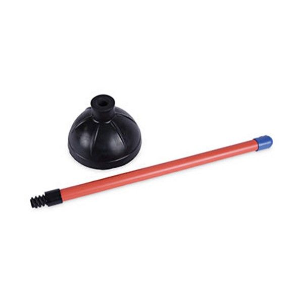 Boardwalk® Toilet Plunger, 18" Plastic Handle, 5.63" Dia, Red/black, 6/carton