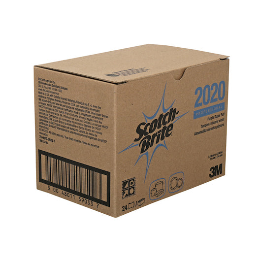 Scotch Brite 3M Scotch-Brite Purple Scour Pad 2.8 In X 4.5 In, 1 Count, 24 Per Case
