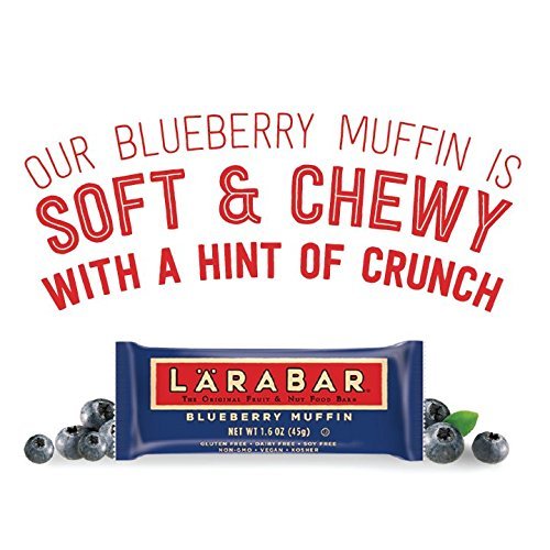 Larabar Gluten Free Bar, Blueberry Muffin, 1.6 oz Bar, Case of 16