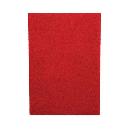 Boardwalk® Boardwalk Buffing Floor Pads, 20 x 14, Red, 10/Carton