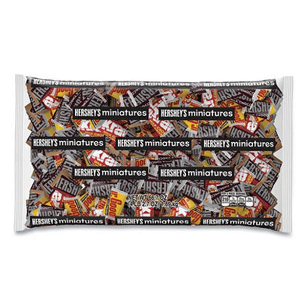 Hershey's Miniatures Variety Bulk Pack, Assorted Chocolates, 66.7 Bag