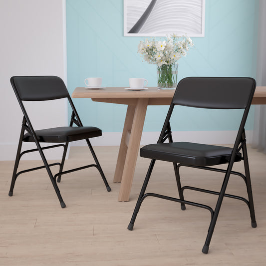 Flash Furniture, 2-HA-MC309AV-BK-GG, Folding Chairs