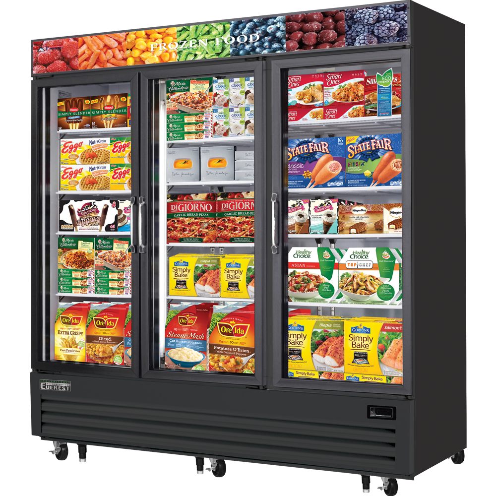 Everest Refrigeration, EMGF69B, Glass Door Merchandiser Freezer