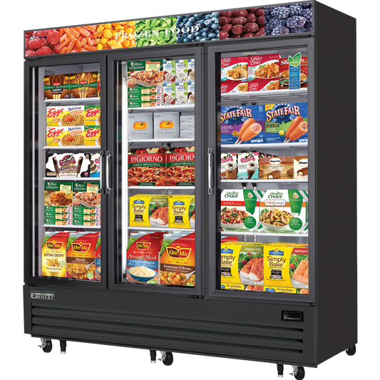 Everest Refrigeration, EMGF69B, Glass Door Merchandiser Freezer