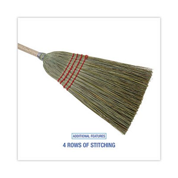 Boardwalk® Mixed Fiber Maid Broom, Mixed Fiber Bristles, 55" Overall Length, Natural