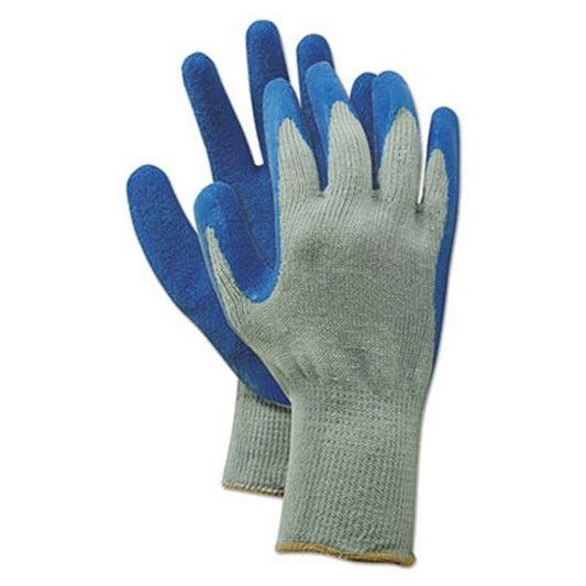 Boardwalk® Rubber Palm Gloves, Gray/blue, X-Large, 1 Dozen