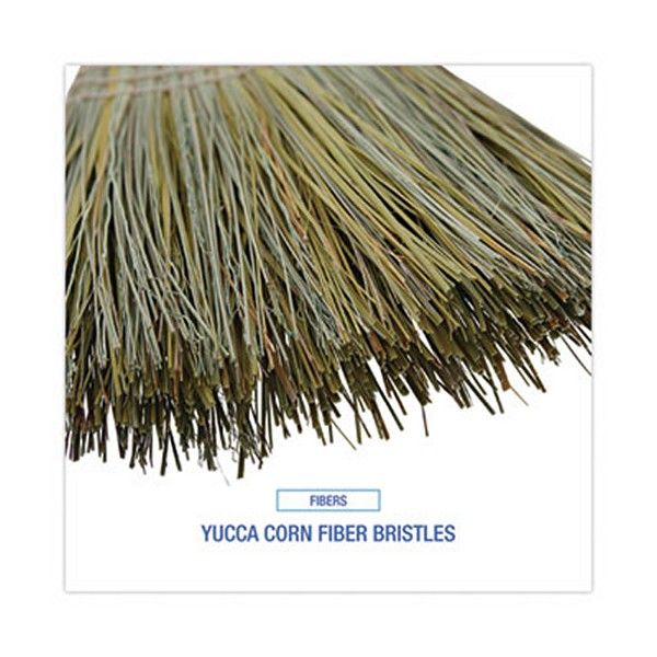 Boardwalk® Warehouse Broom, Yucca Corn Fiber Bristles, 56" Overalll Length, Natural, 12/carton