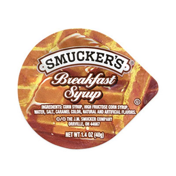 Smucker's Breakfast Syrup Single Serve Packs, 1.4 Mini-Tub, 100/Box