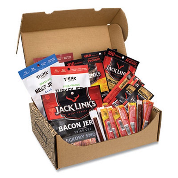 SnackBoxPr Big Beef Jerky Box, 29 Assorted Snacks