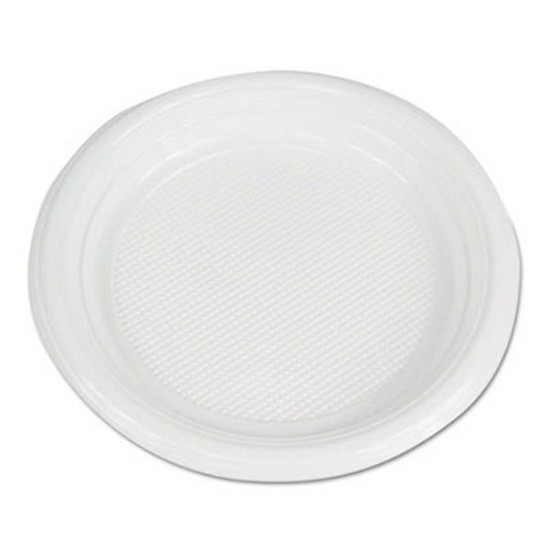 Boardwalk® Hi-Impact Plastic Dinnerware, Plate, 6" Dia, White, 1,000/carton