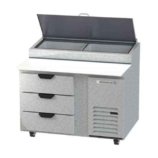 Beverage Air, DPD46HC-3, Refrigerated Counter, Pizza Prep Table