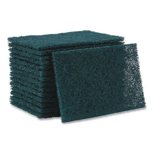 Boardwalk® Heavy-Duty Scour Pad, 6 X 9, Green 15/carton