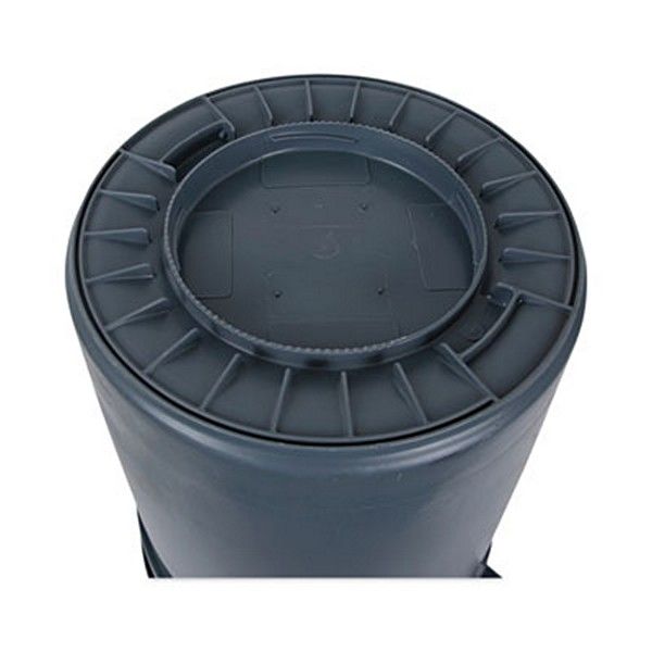 Boardwalk® Round Waste Receptacle, Lldpe, 32 Gal, Gray