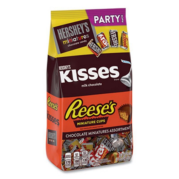 Hershey's Miniatures Variety Party Pack, Assorted Chocolates, 35 Bag