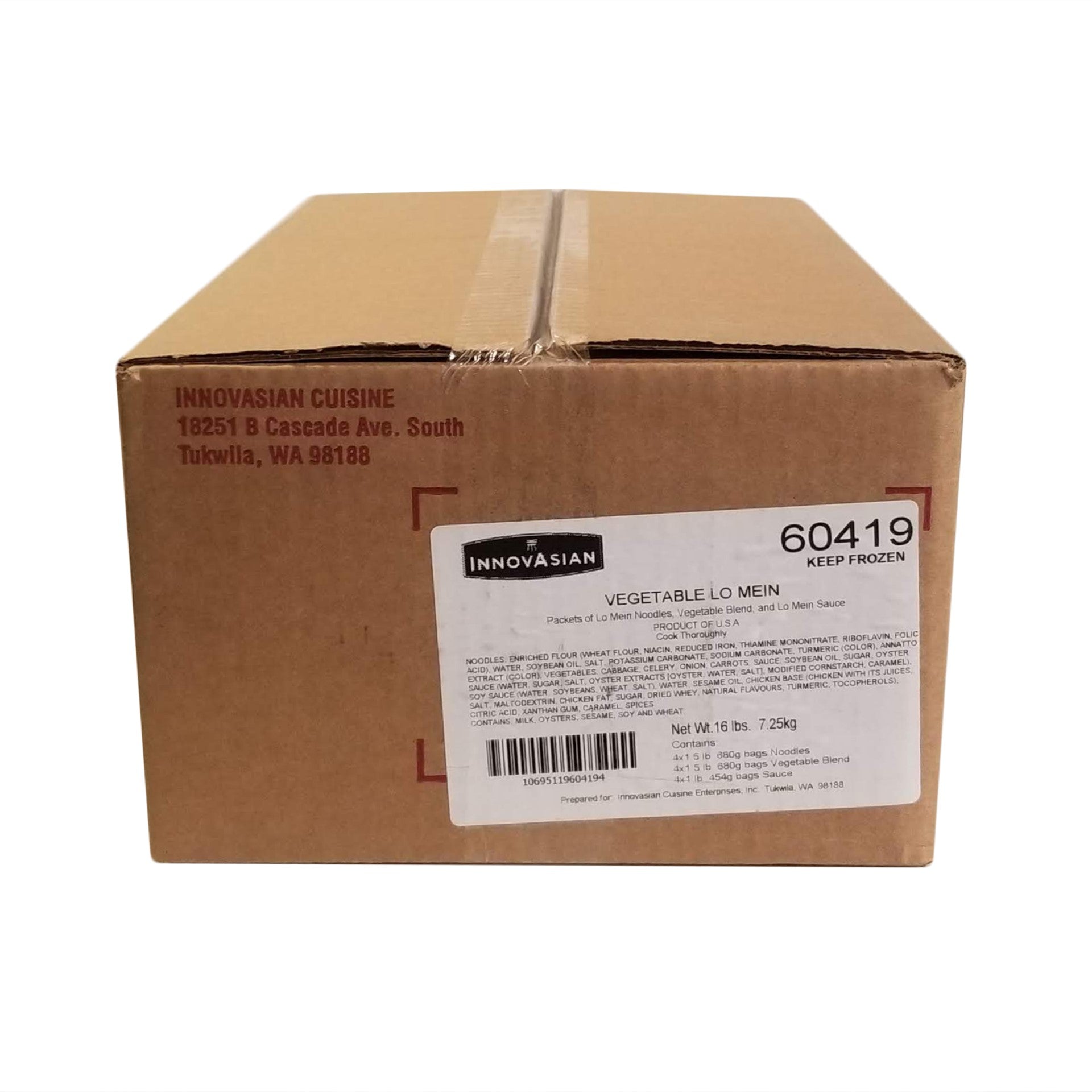 Vegetable Lo Mein 4 Pound Each - 4 Per Case