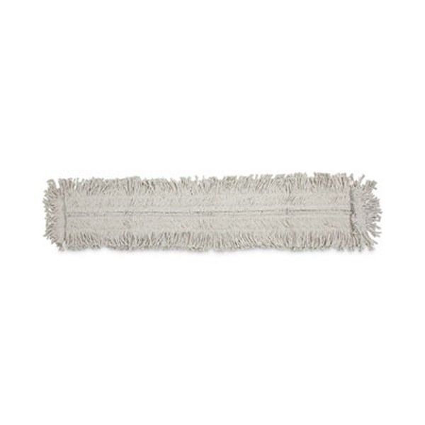 Boardwalk® Mop Head, Dust, Disposable, Cotton/synthetic Fibers, 48 X 5, White