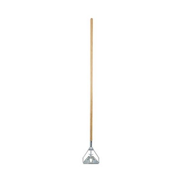 Boardwalk® Screw Clamp Metal Head Wooden Mop Handle, #20+, 1.13" dia x 63", Natural