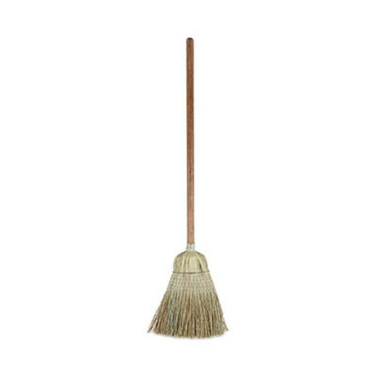 Boardwalk® Corn/fiber Brooms, Corn/synthetic Fiber Bristles, 60" Overall Length, Gray/natural, 6/carton