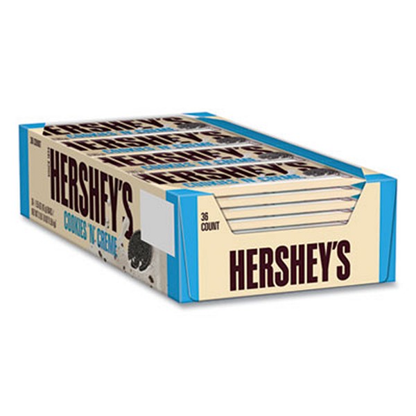 Cookies 'n' Creme Candy Bar, 1.55 oz Bar, 36 Bars/Carton