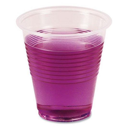 Boardwalk® Translucent Plastic Cold Cups, 3 oz, Polypropylene, 125 Cups/Sleeve, 20 Sleeves/Carton