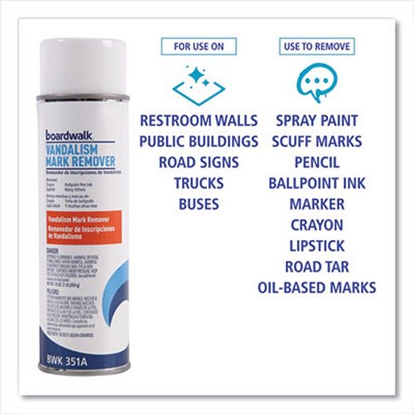 Boardwalk® Vandalism Mark Remover, 16 Oz Aerosol Spray, 12/carton