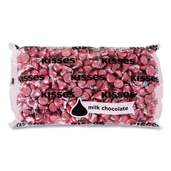 Hershey's Kisses, Milk Chocolate, Pink Wrappers, 66.7 Bag