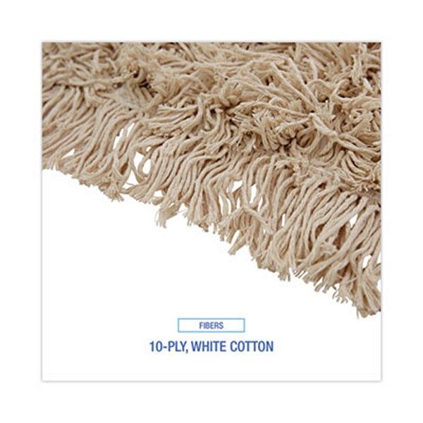 Boardwalk® Industrial Dust Mop Head, Hygrade Cotton, 60w X 5d, White