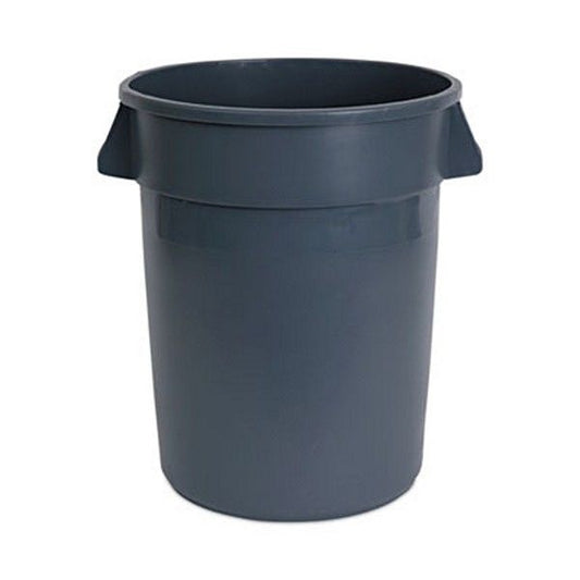 Boardwalk® Round Waste Receptacle, Lldpe, 32 Gal, Gray