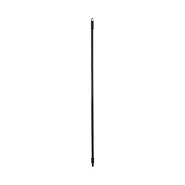 Boardwalk® Fiberglass Broom Handle, Nylon Plastic Threaded End, 1" dia x 60", Black