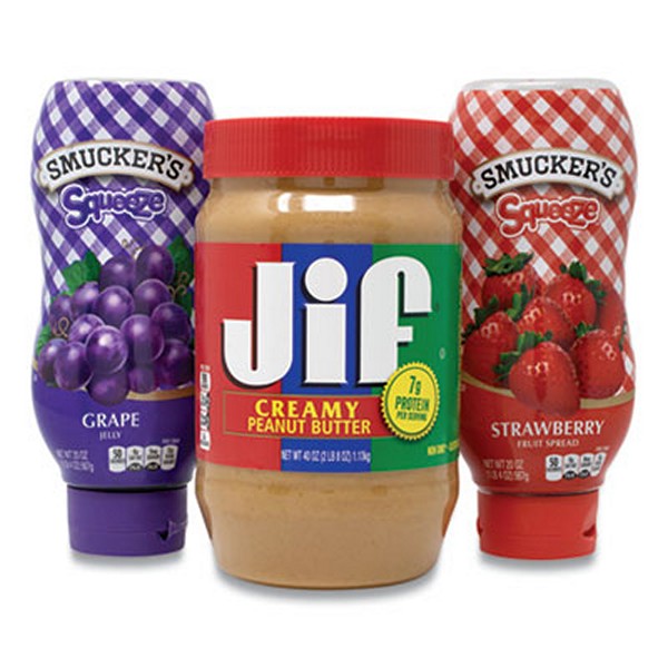 Peanut Butter and Jelly Bundle, (2) 40 oz Peanut Butter/(4) 20 oz Jelly, 6/Pack