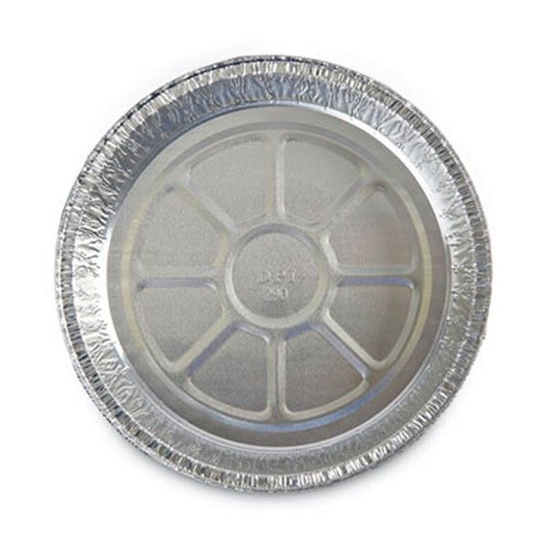 Boardwalk® Round Aluminum To-Go Containers, 48 Oz, 9" Diameter X 1.66"h, Silver, 500/carton