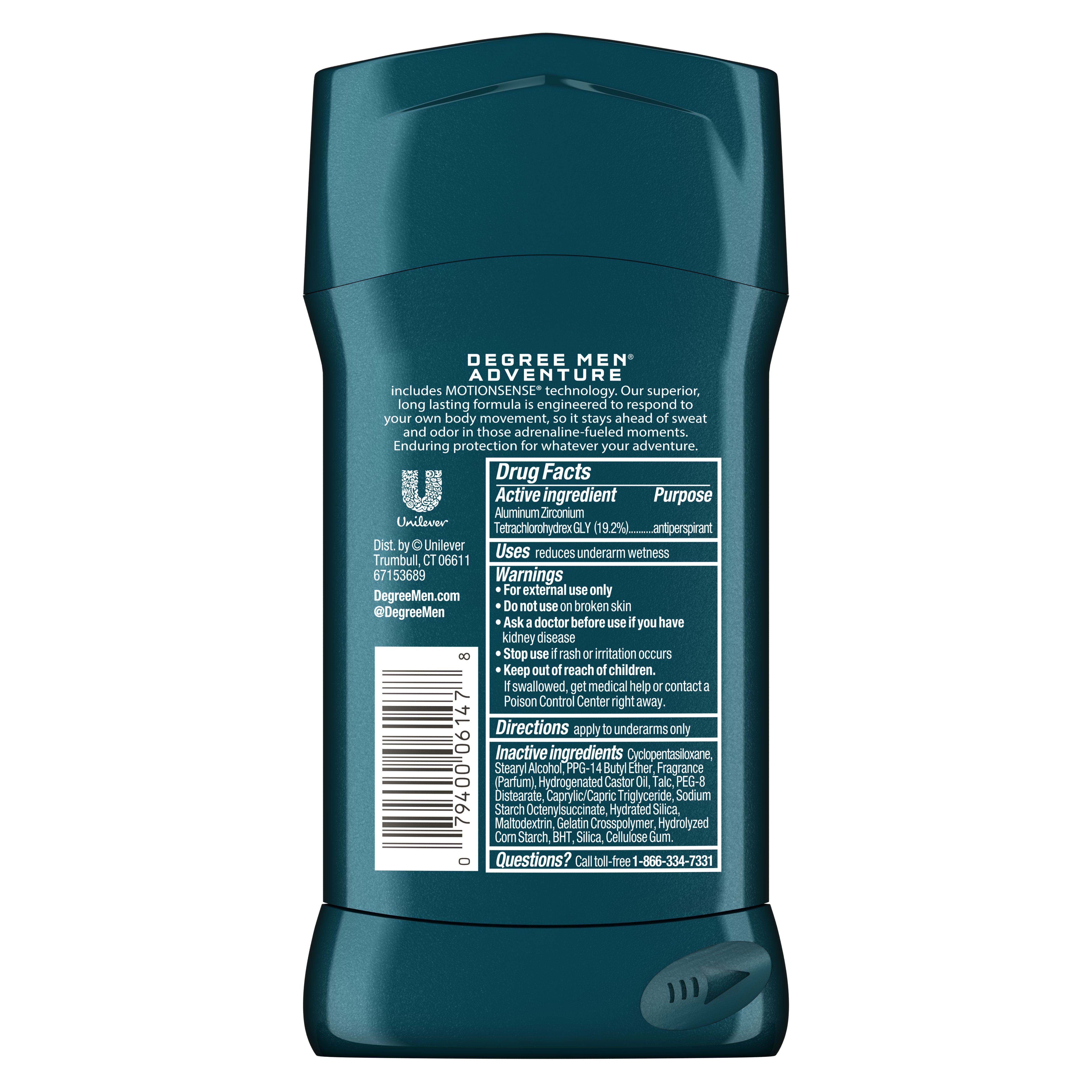 Degree Men Anti Perspirant Aerosol Advance Adventure 2.6 Ounce Size - 12 Per Case