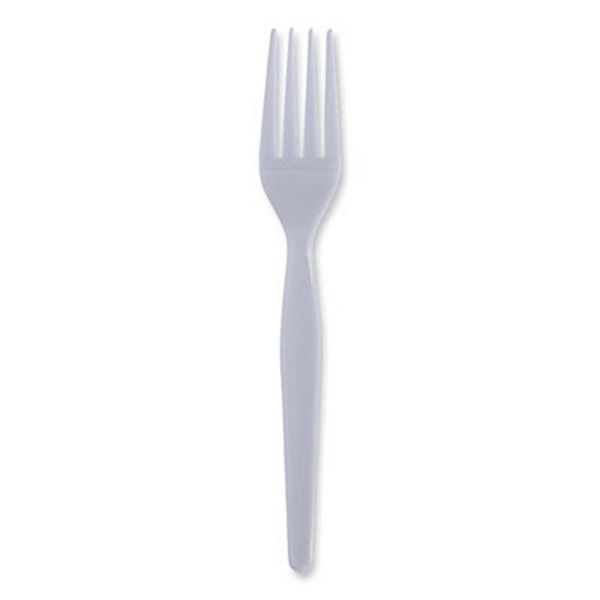 Boardwalk® Heavyweight Polystyrene Cutlery, Fork, White, 1000/carton