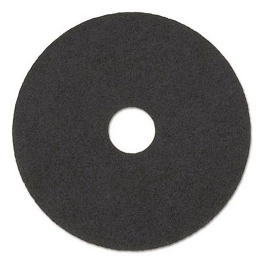 Boardwalk® High Performance Stripping Floor Pads, 19" Diameter, Black, 5/carton