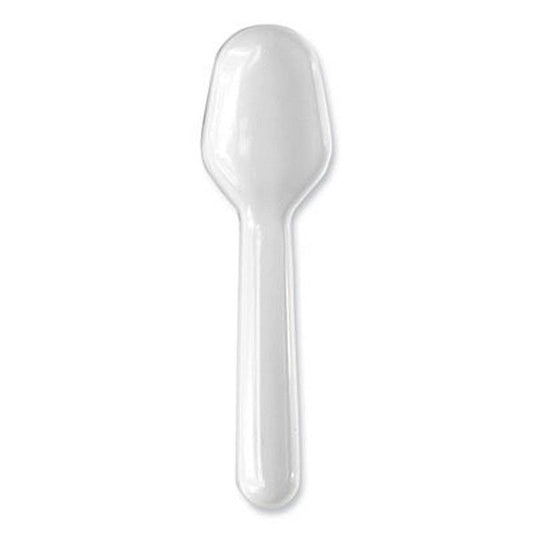 Boardwalk® Boardwalk HEAVYWEIGHT POLYPROPYLENE CUTLERY, TASTING SPOON, WHITE, 3,000/CARTON