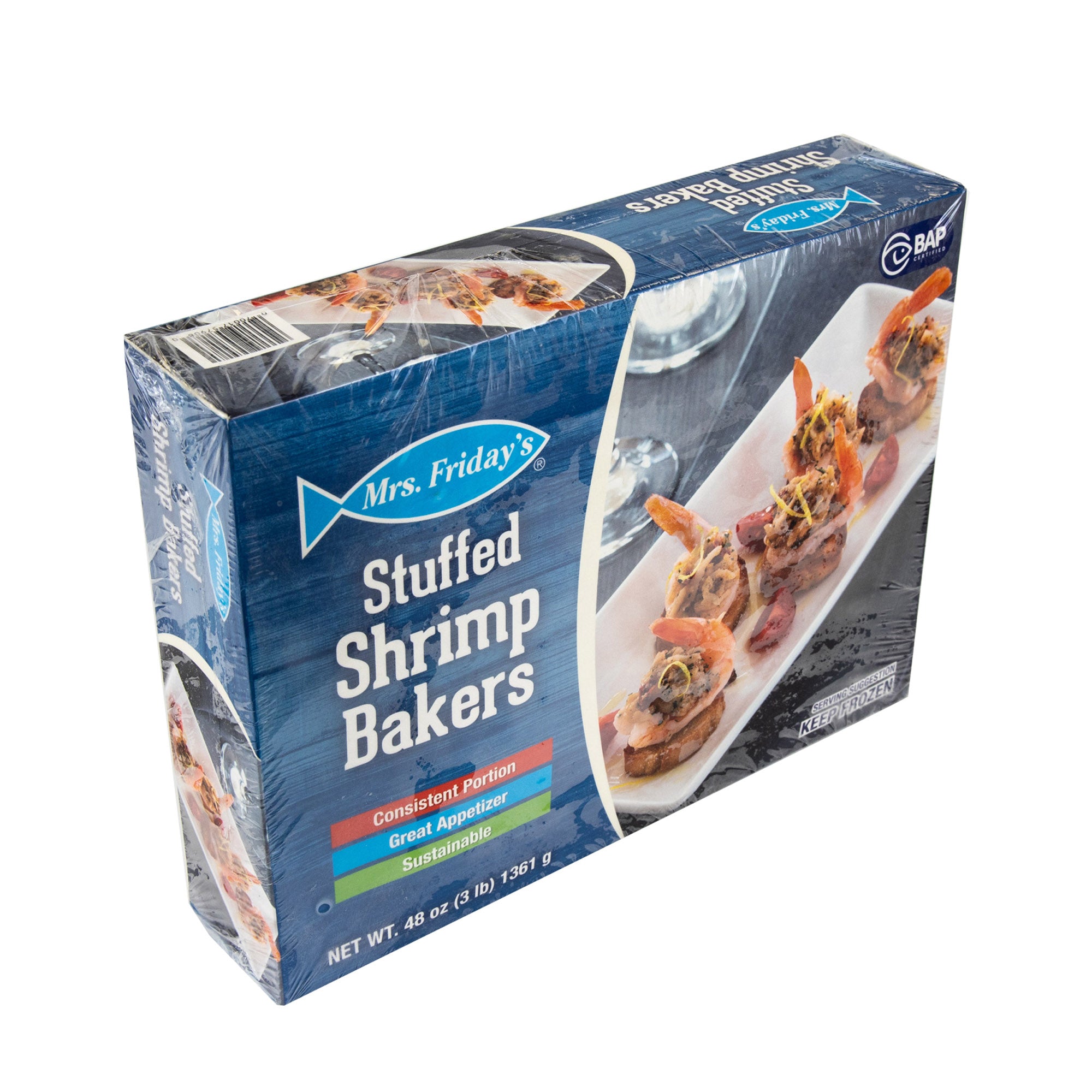 Mrs Friday's Stuffed Shrimp Bakers 3 Pound Each - 4 Per Case