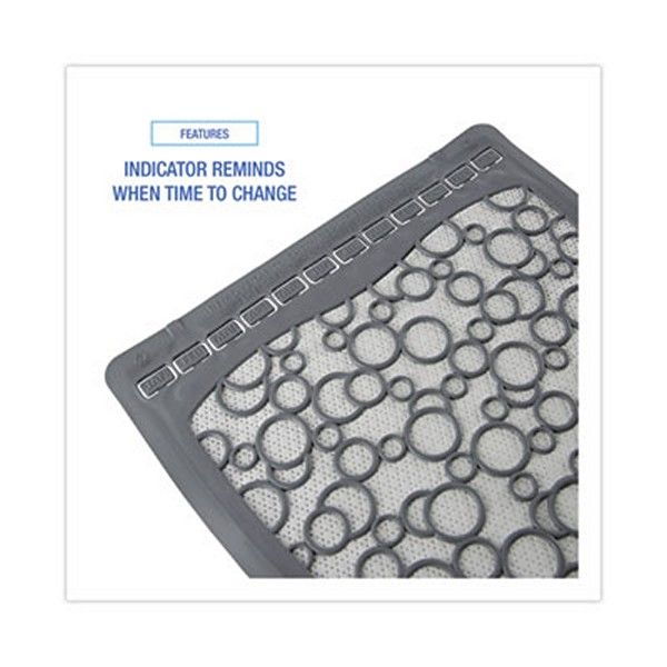 Boardwalk® Urinal Mat 2.0, Rubber, 17.5 X 20, Gray/white, 6/carton