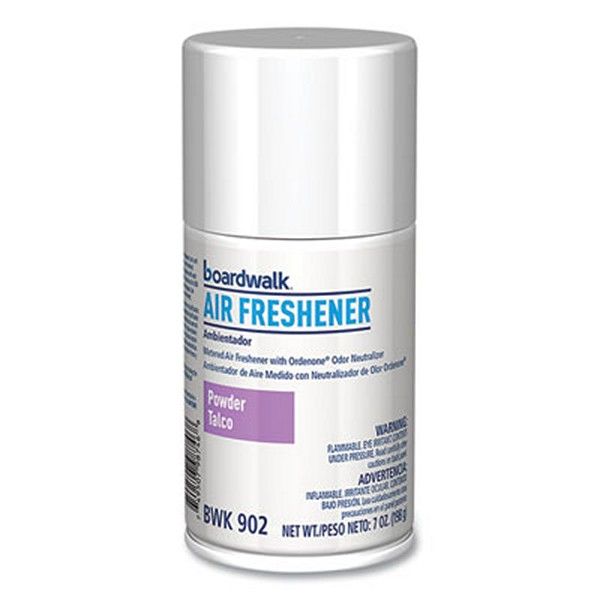 Boardwalk® Metered Air Freshener Refill, Powder Mist, 5.3 Oz Aerosol Spray, 12/carton