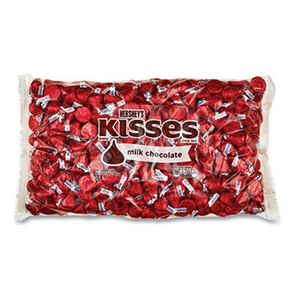 Hershey's Kisses, Milk Chocolate, Red Wrappers, 66.7 Bag