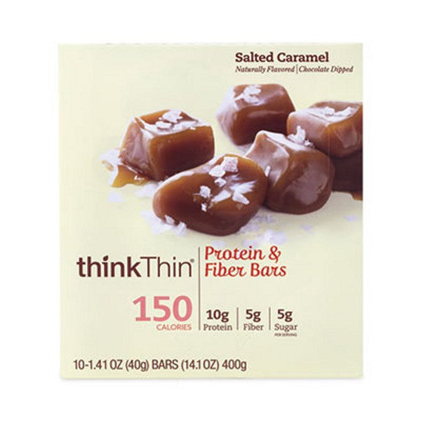 thinkThin High Protein Bars, Salted Caramel, 1.41 Bar, 10 Bars/Box