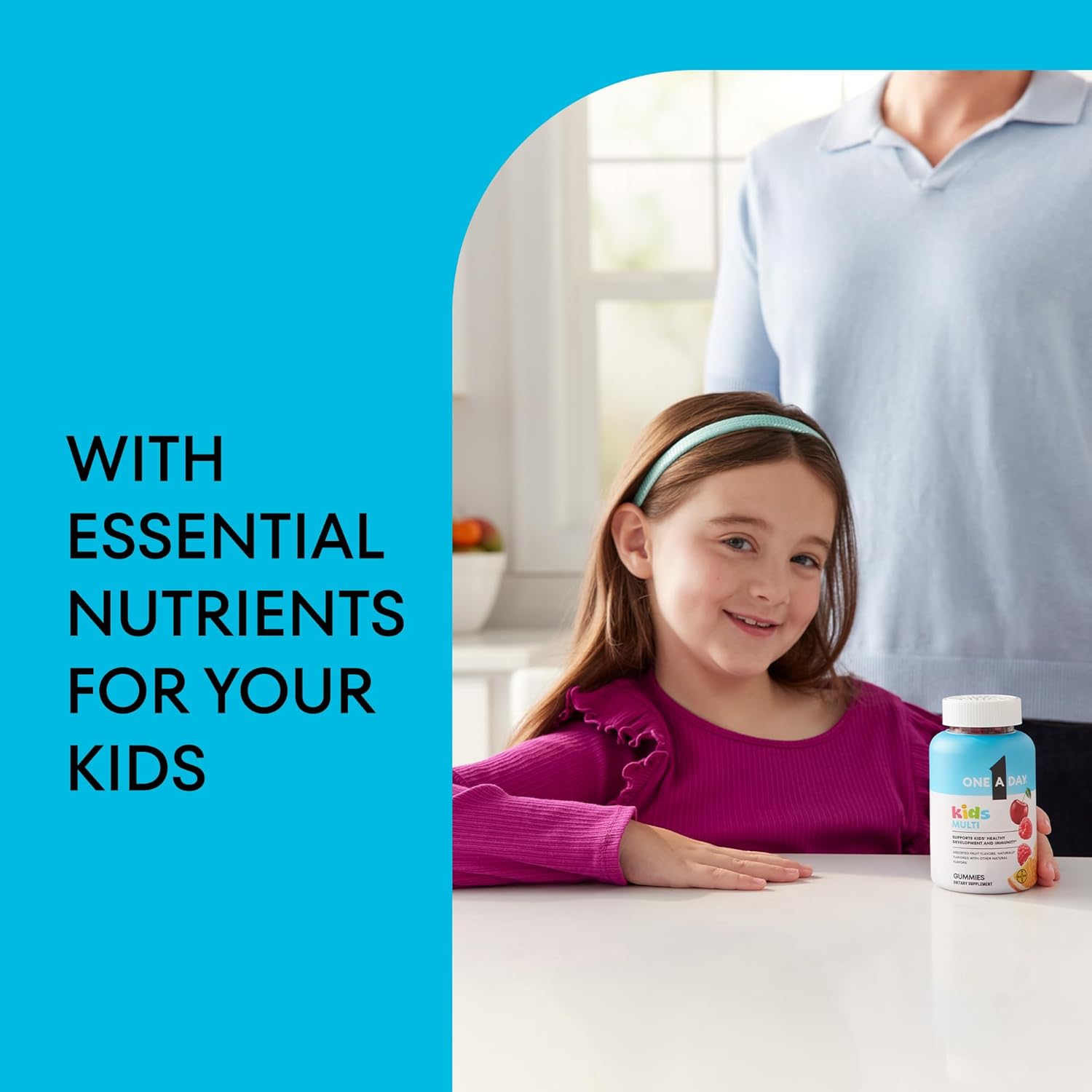 One A Day Kids Multivitamin Gummy, 60 Count, 3 Per Pack, 8 Per Case