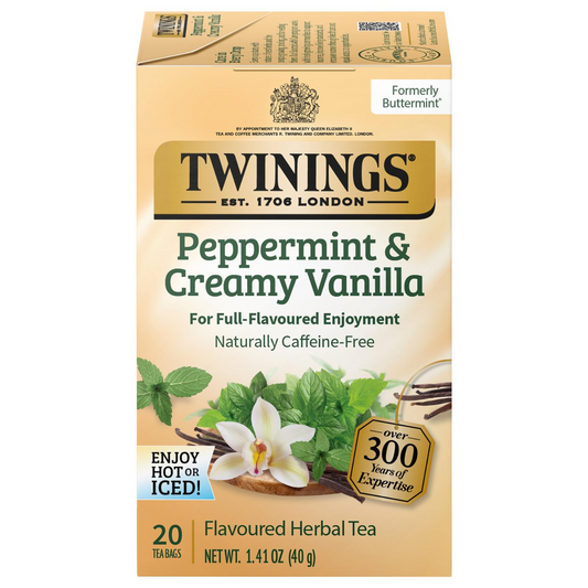 Twinings Of London® ,  Peppermint Creamy Vanilla and Buttermint Tea, 20Ct 1.41 Ounce,  Case of 6